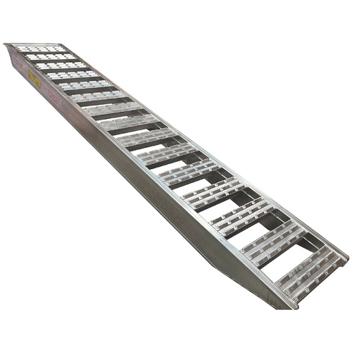 6 Tonne 3.5 Metre X 495mm Aluminium Loading Ramps Heavy Duty Rubber Tracked Only
