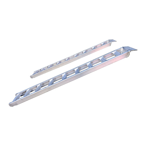 2 Tonne 2.4 Metre X 280Mm Aluminium Loading Ramps Heavy Duty Rubber Track Use